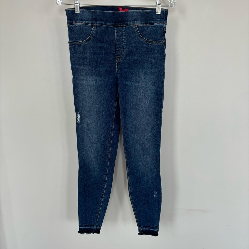 Spanx High Rise Pull On Skinny Jeans Size M